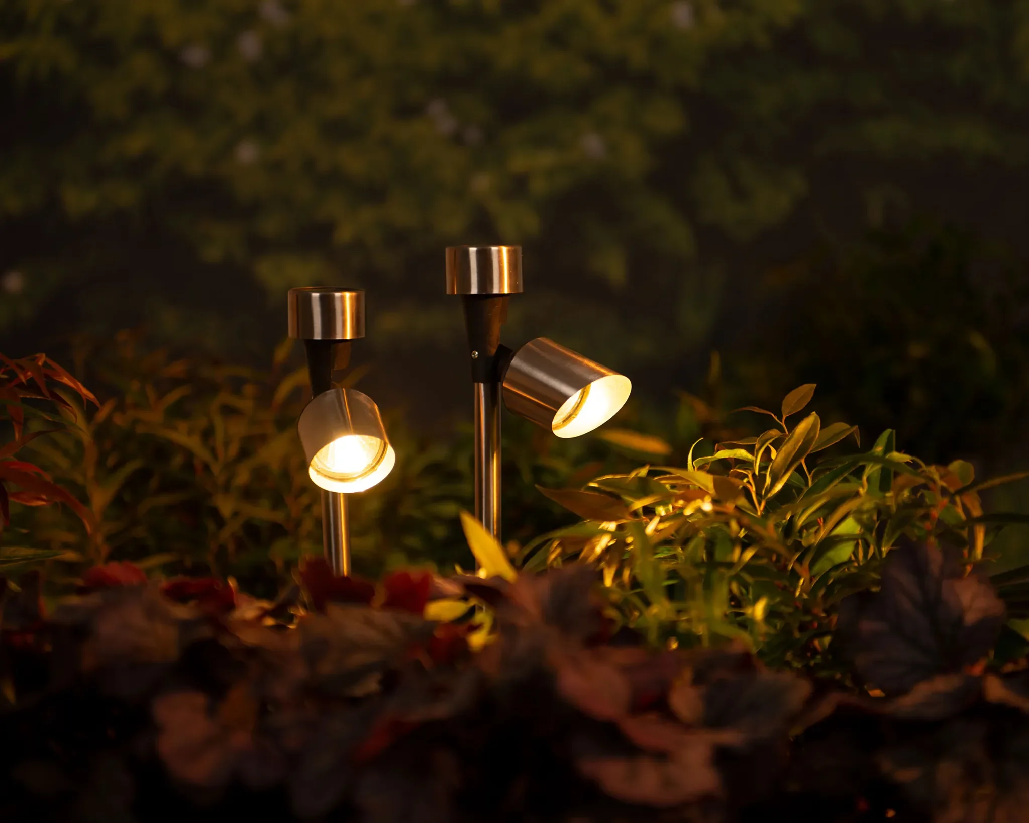 LED Solar Außenleuchte – 23 cm Edelstahl, Warmweiß